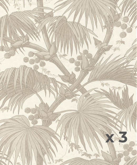 Combinación estilo floral: 3 rollos papel pintado