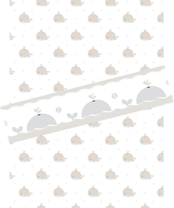 Combinación estilo infantil: 1 rollo Papel pintado + 1 Cenefa autoadhesiva