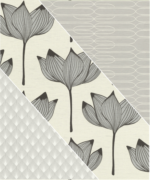 Combinación estilo moderno: 3 rollos Papel pintado
