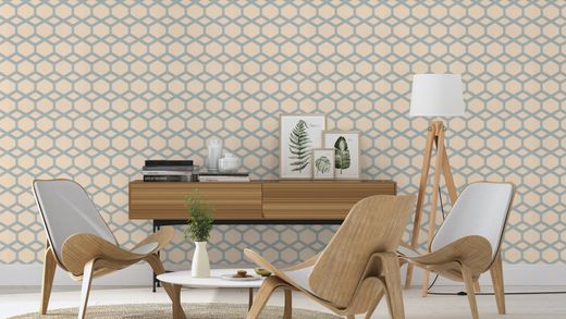 Papel pintado geométrico 291437 Singapur
